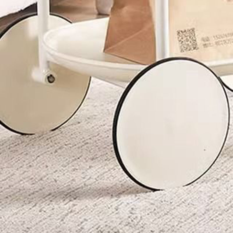 Scandinavian Oval Plastic Iron End Table