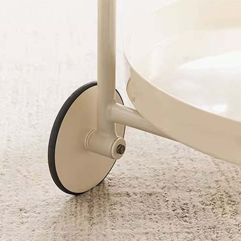 Scandinavian Oval Plastic Iron End Table
