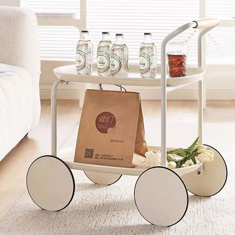 Beige nordic oval end & side tables