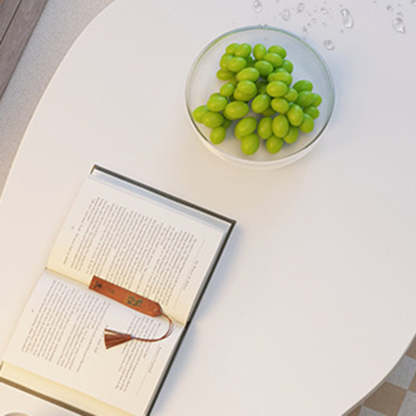 Japanese Oval Wood Coffee Table