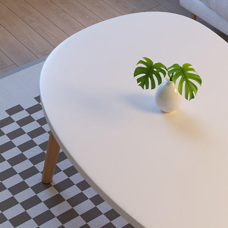 Japanese Oval Wood Coffee Table