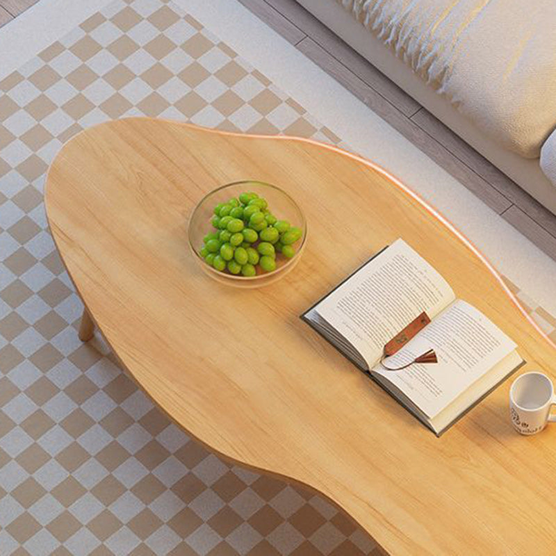 Japanese Oval Wood Coffee Table
