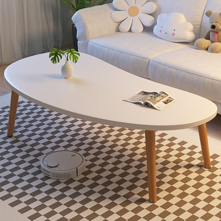 Japanese Oval Wood Coffee Table — Wood