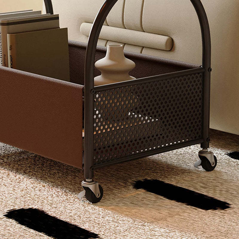 Nordic Rectangular Glass Iron Leather Coffee Table