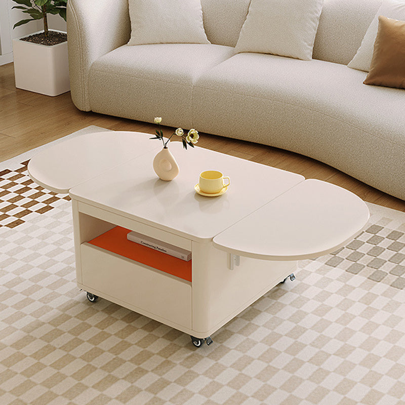 Lighom creative extendable 2-tier wood coffee tables