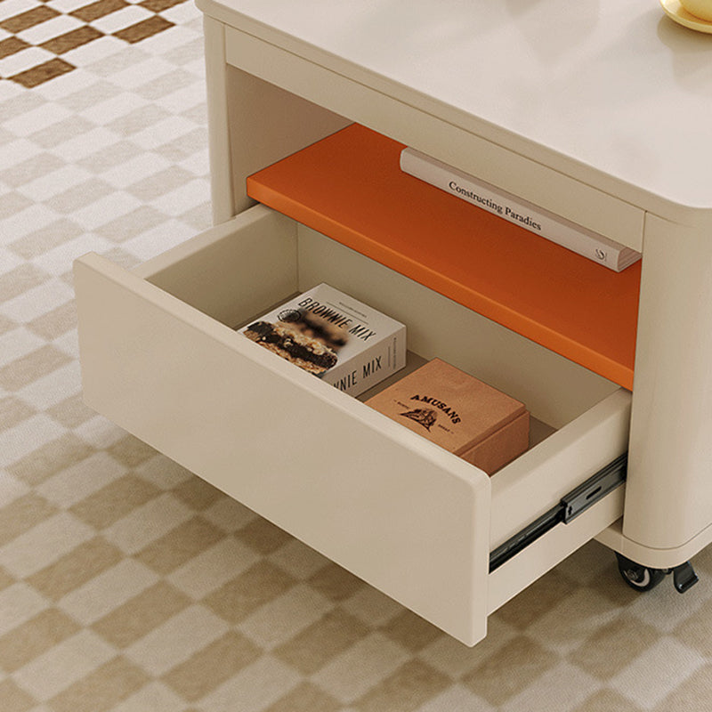 Contemporary Extendable Wood Rectangular Coffee Table 2-Tier