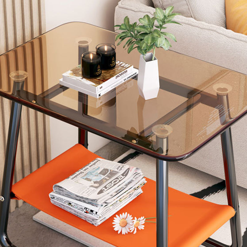 Nordic Glass Iron Fabric End Table