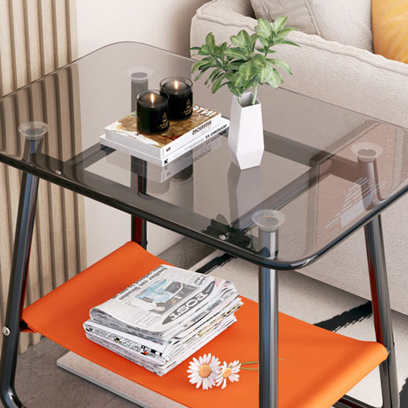 Nordic Glass Iron Fabric End Table