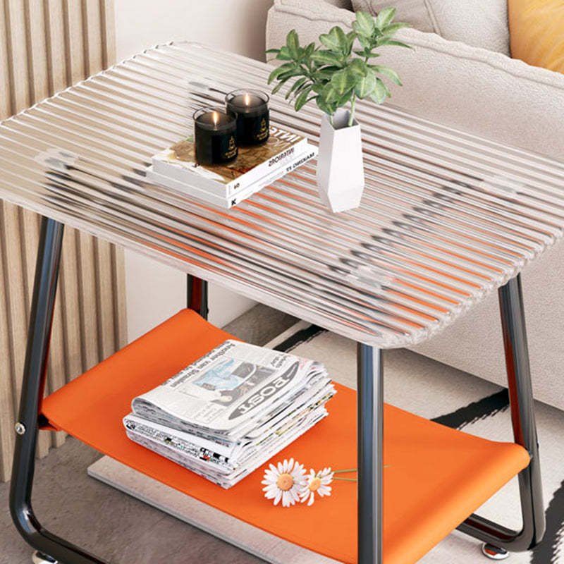 Nordic Glass Iron Fabric End Table