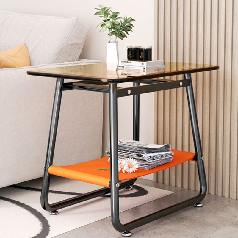 Nordic Glass Iron Fabric End Table