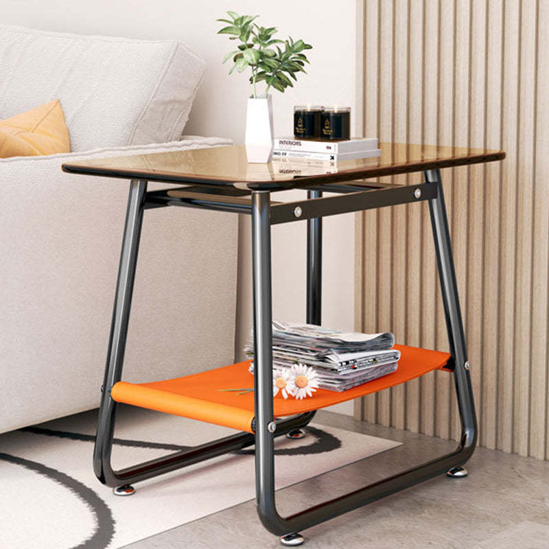 Nordic Glass Iron Fabric End Table