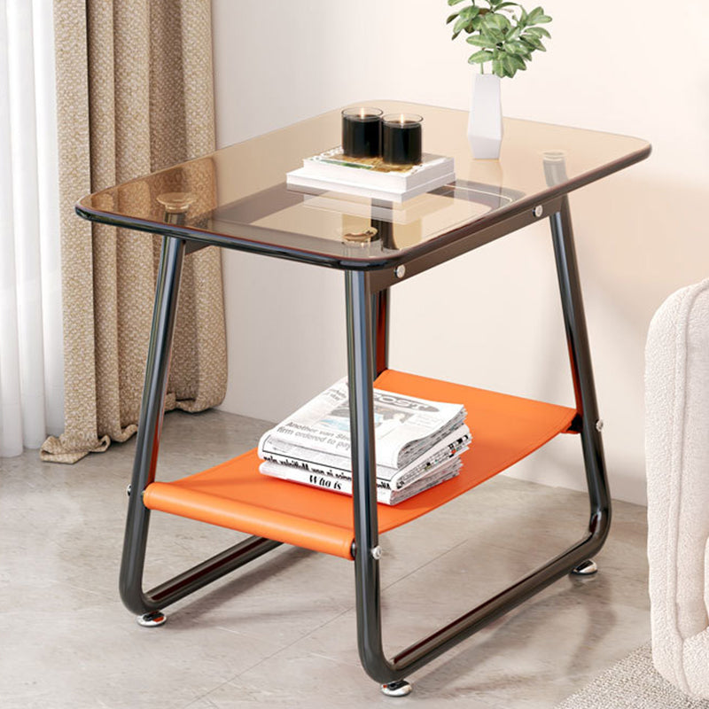 Nordic Glass Iron Fabric End Table