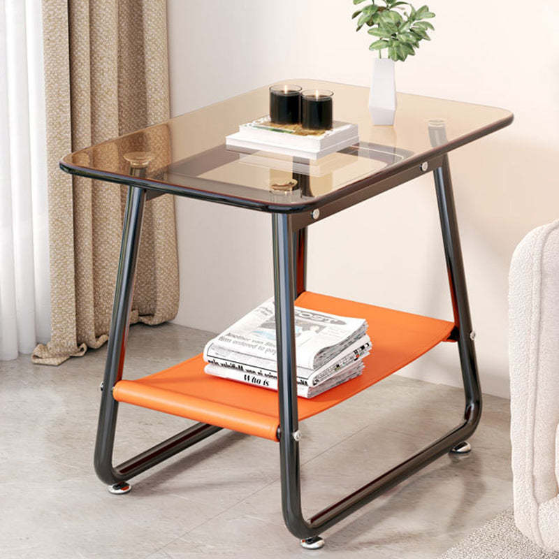 Nordic Glass Iron Fabric End Table