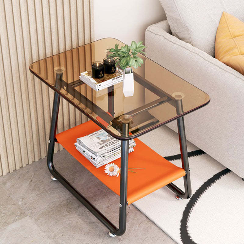 Nordic Glass Iron Fabric End Table