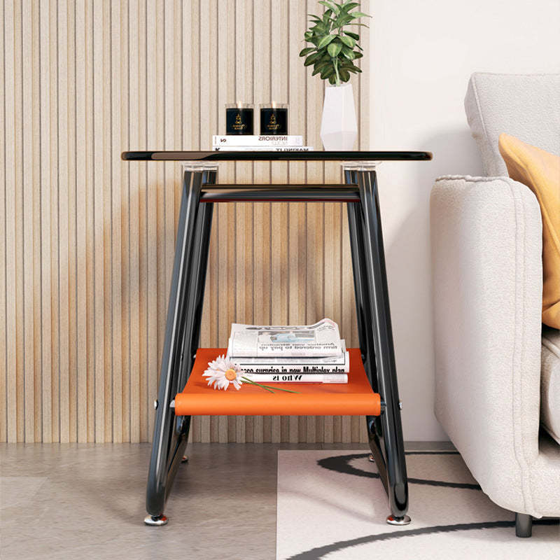 Nordic Glass Iron Fabric End Table