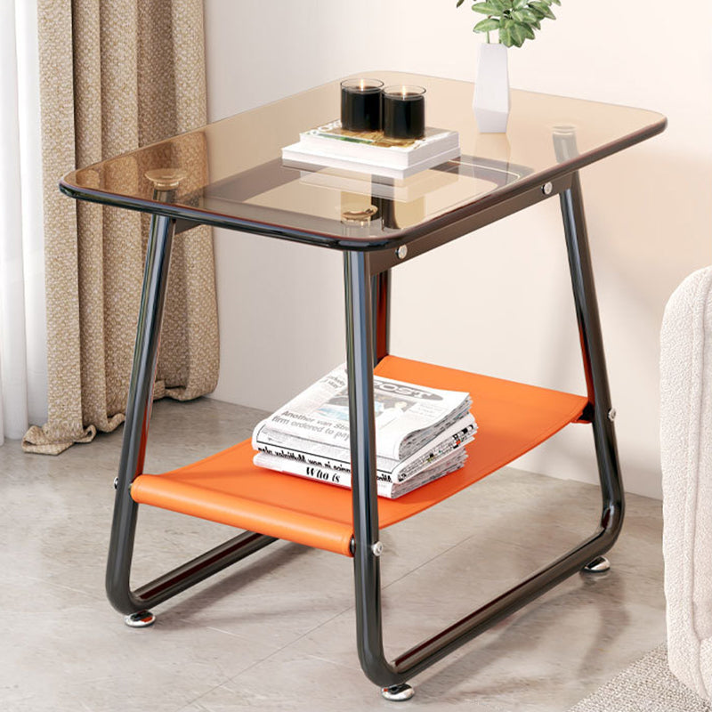 Nordic Glass Iron Fabric End Table