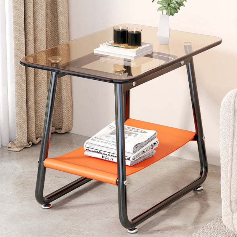 Nordic Glass Iron Fabric End Table
