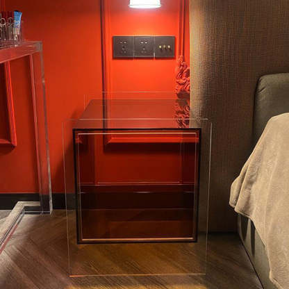 Contemporary Rectangular Acrylic End Table