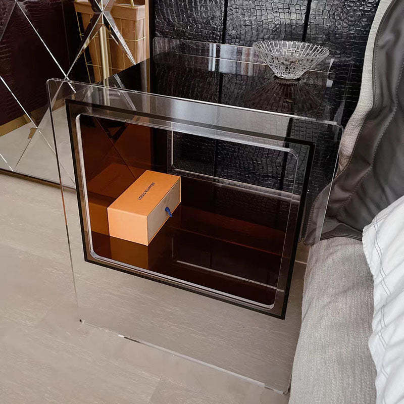 Contemporary Rectangular Acrylic End Table