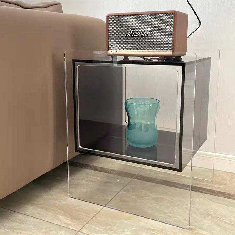 Contemporary Rectangular Acrylic End Table