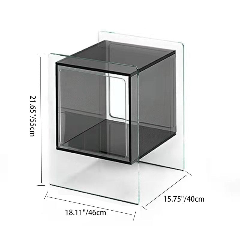 Contemporary Rectangular Acrylic End Table