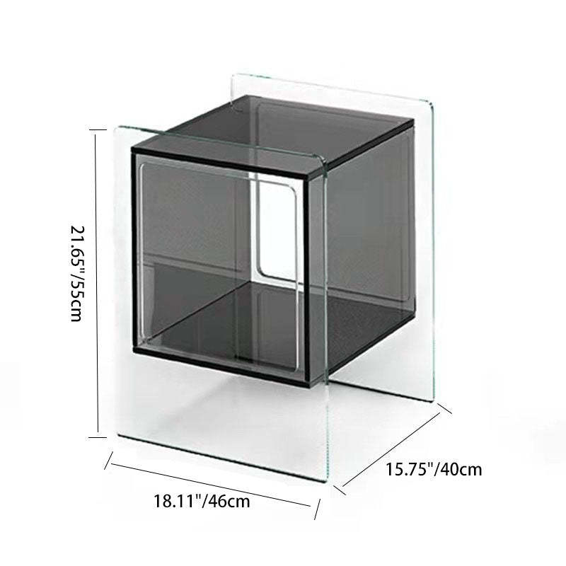 Contemporary Rectangular Acrylic End Table