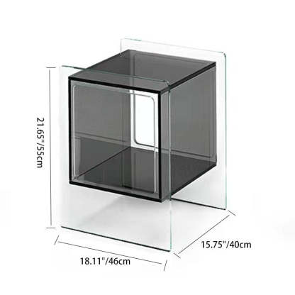 Contemporary Rectangular Acrylic End Table