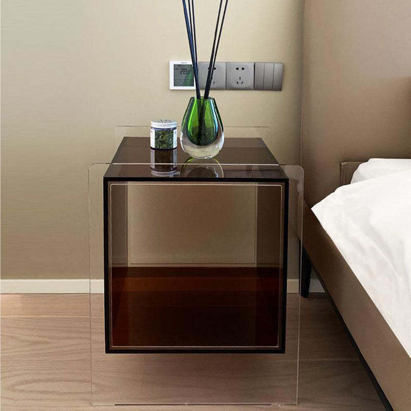 Contemporary Rectangular Acrylic End Table