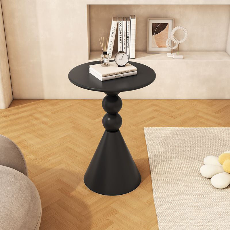 Scandinavian Iron Rock Slab End Table