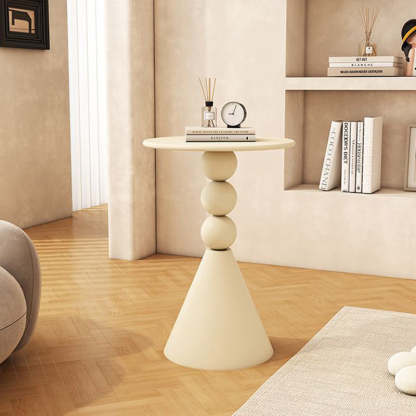 Scandinavian Iron Rock Slab End Table