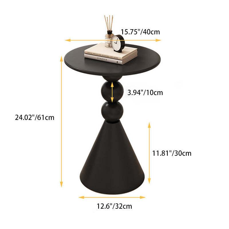 Scandinavian Iron Rock Slab End Table