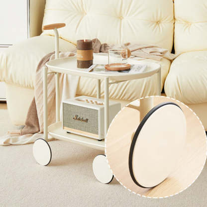 Scandinavian Oval Plastic 2-Tier Coffee Table