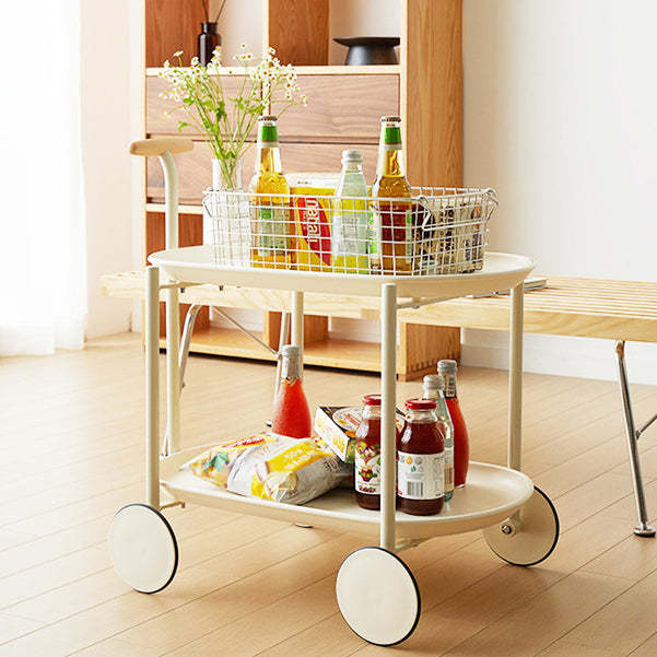 Scandinavian Oval Plastic 2-Tier Coffee Table