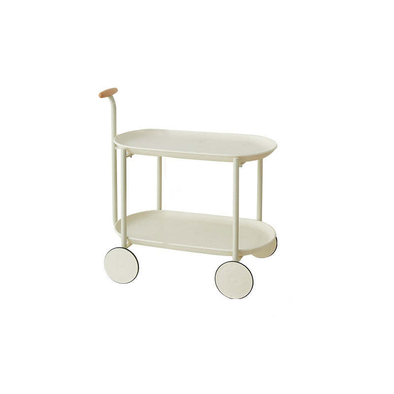 Scandinavian Oval Plastic 2-Tier Coffee Table