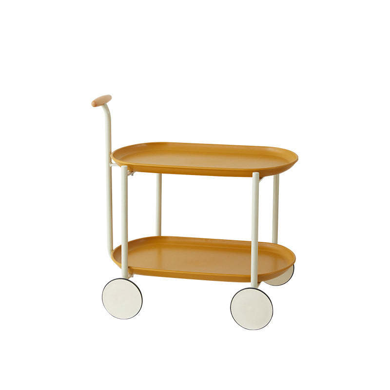 Scandinavian Oval Plastic 2-Tier Coffee Table