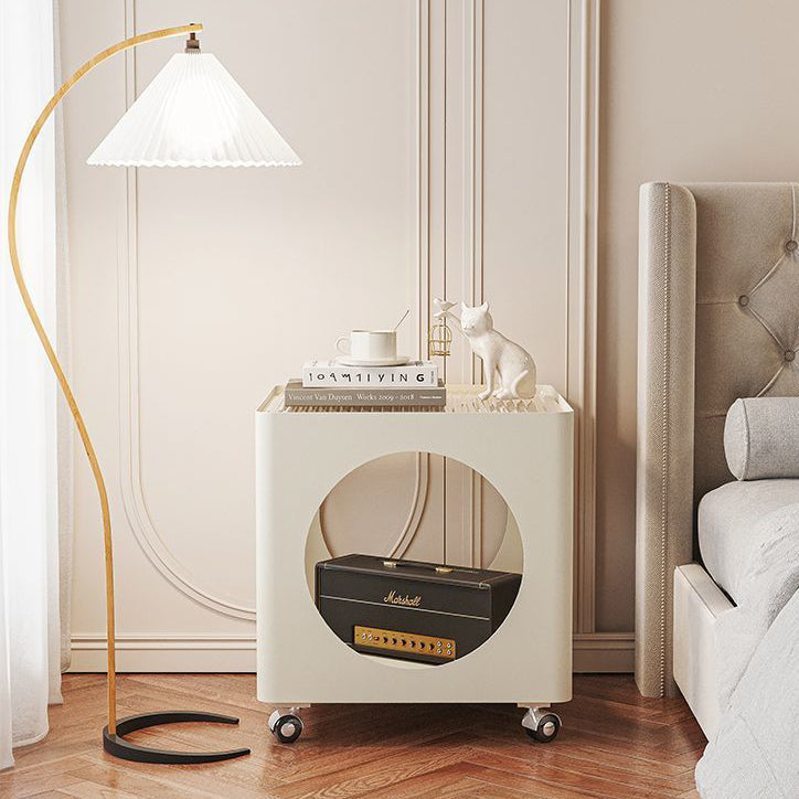Minimalist Glass Steel End Table