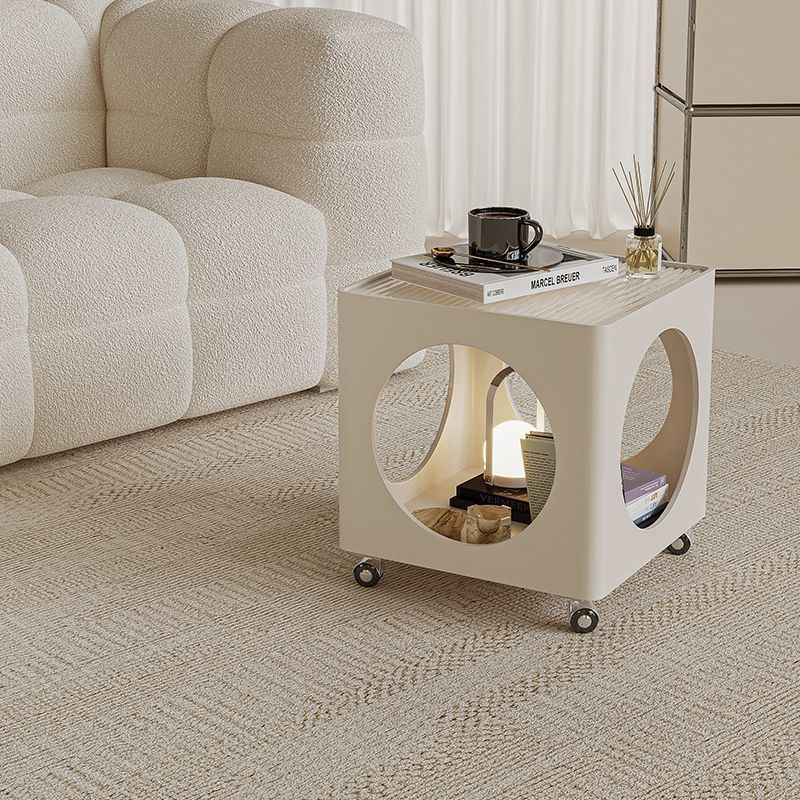 Minimalist Glass Steel End Table