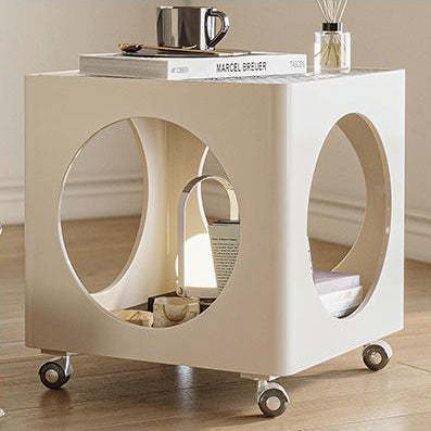 Minimalist Glass Steel End Table