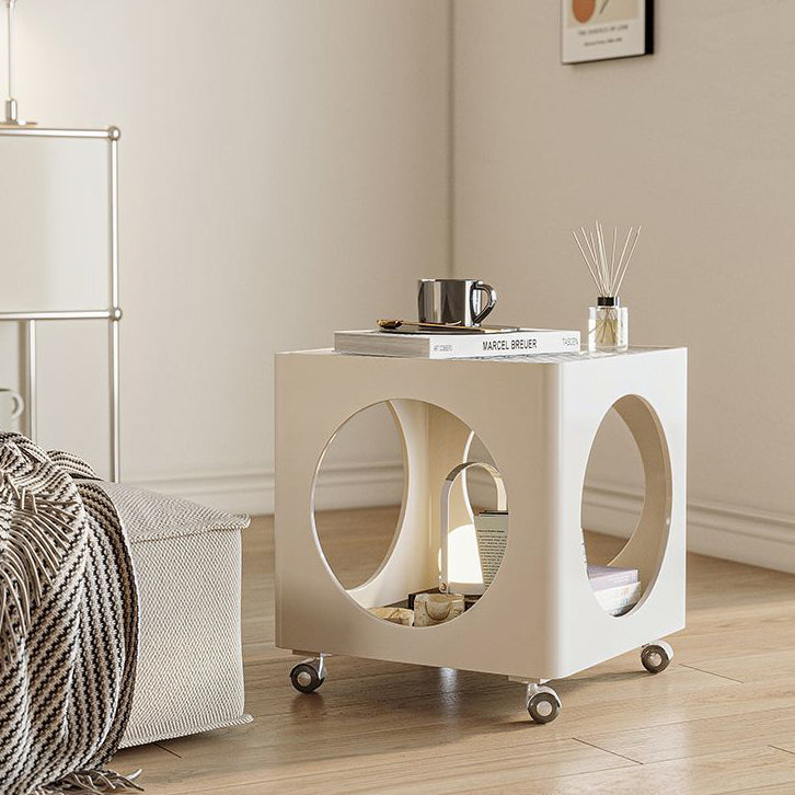 Minimalist Glass Steel End Table