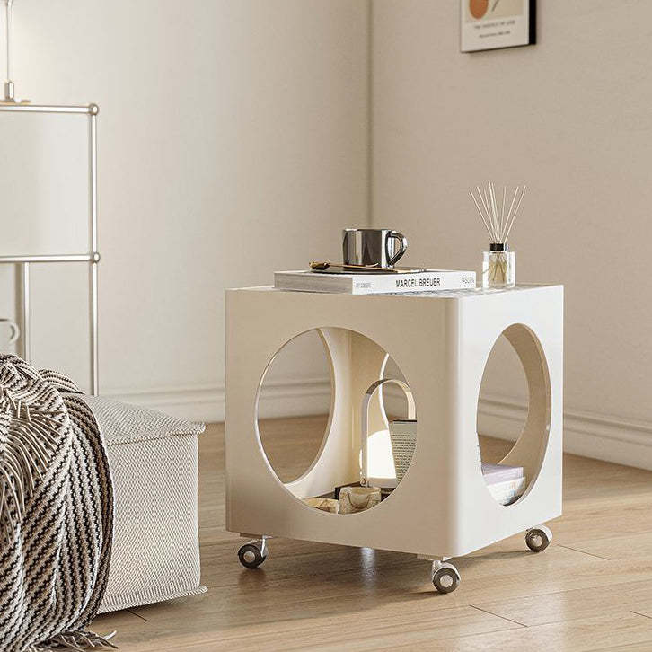 Minimalist Glass Steel End Table