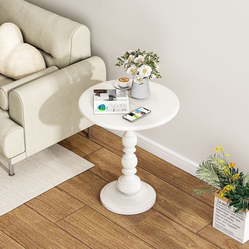 Lighom creative end round iron end & side tables — White