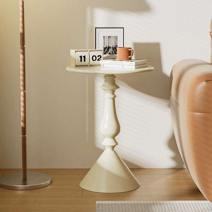 Minimalist Round Carbon Steel End Table