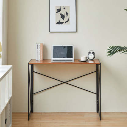Contemporary Wood Iron Side Table