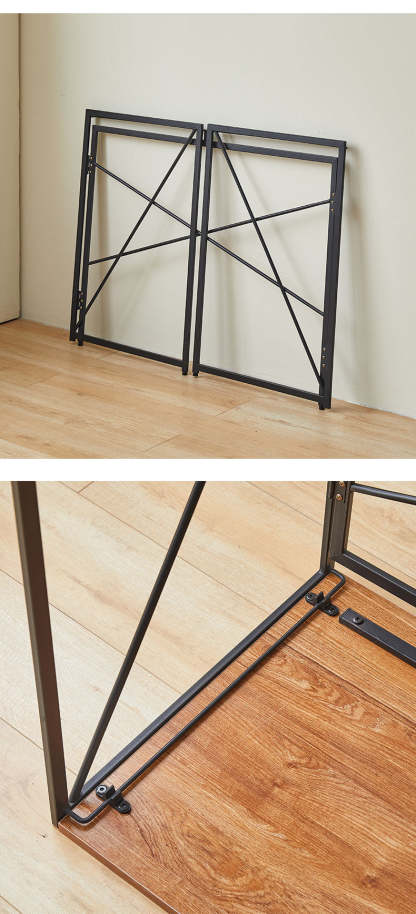 Contemporary Wood Iron Side Table