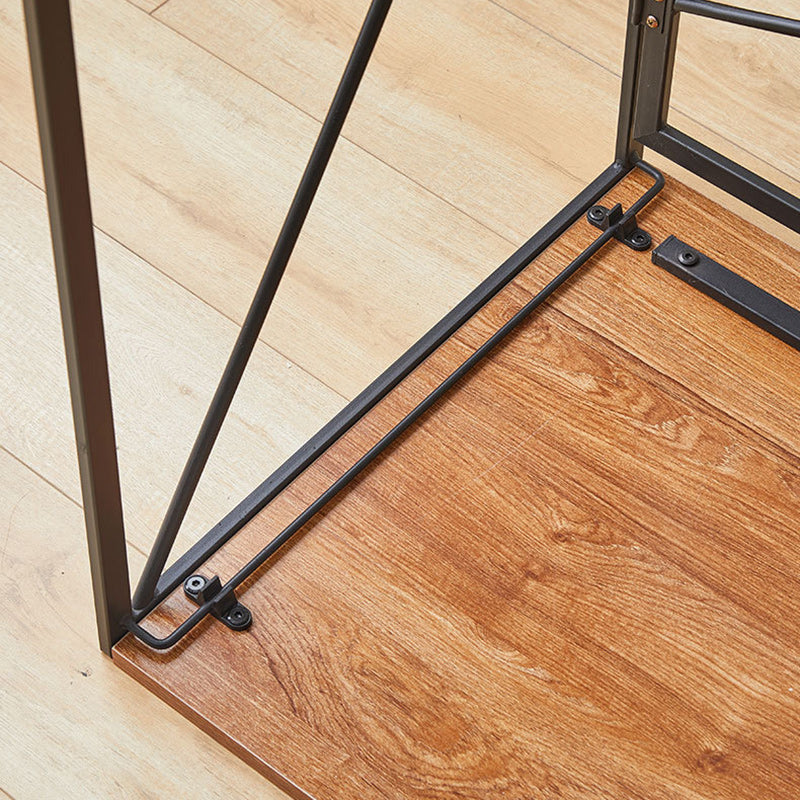 Contemporary Wood Iron Side Table
