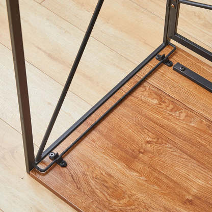 Contemporary Wood Iron Side Table