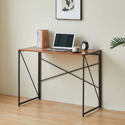 Contemporary Wood Iron Side Table