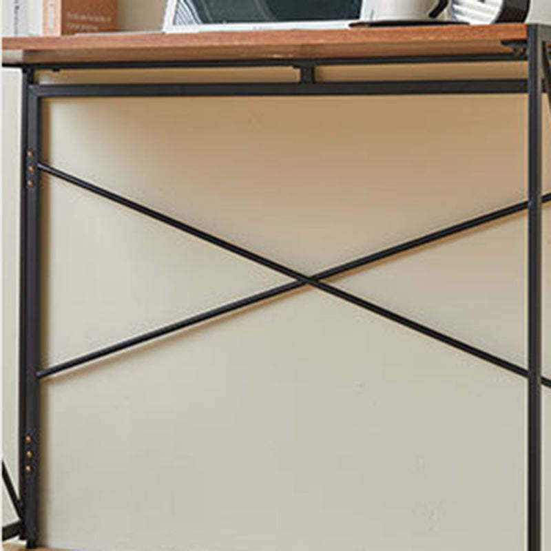 Contemporary Wood Iron Side Table
