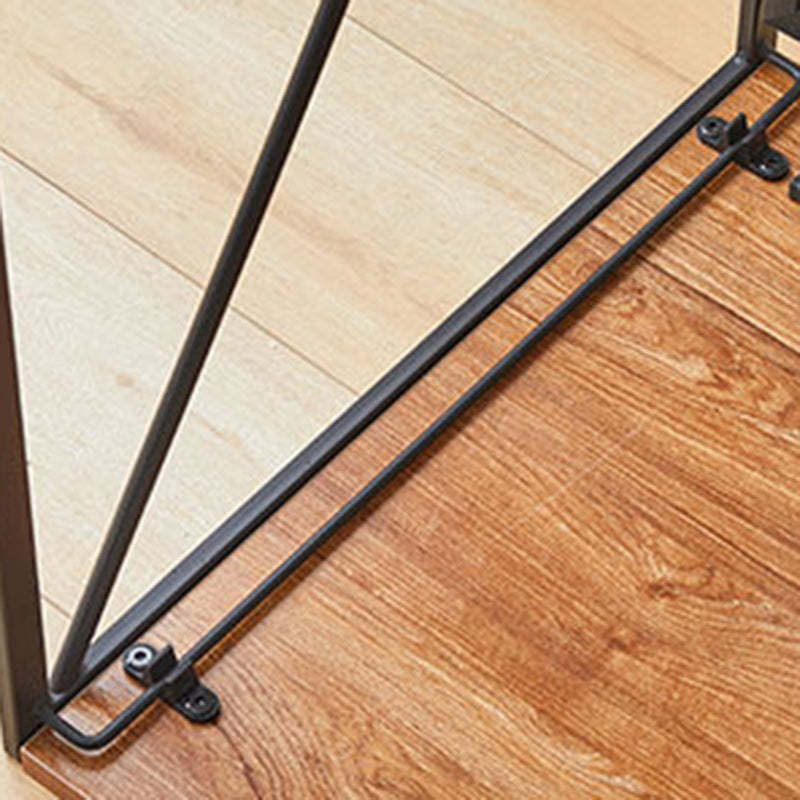 Contemporary Wood Iron Side Table