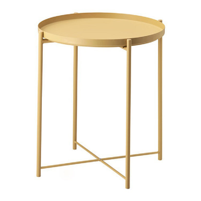 Contemporary Round Steel End Table